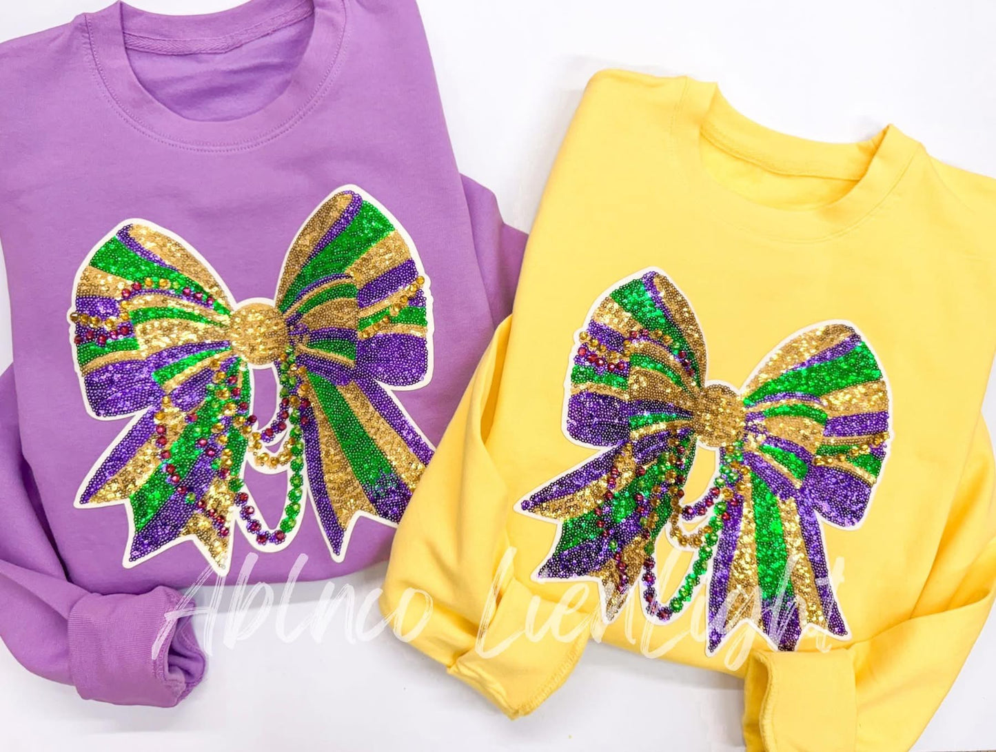 Mardi Gras Chenille Crewnecks