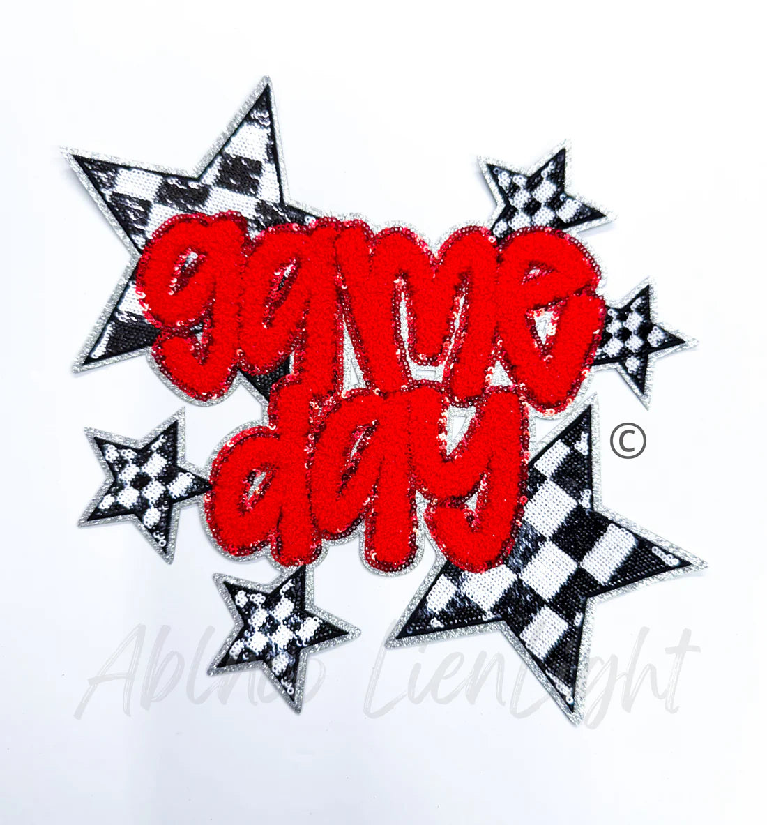 Game Day Checkered Colored Patch Crews