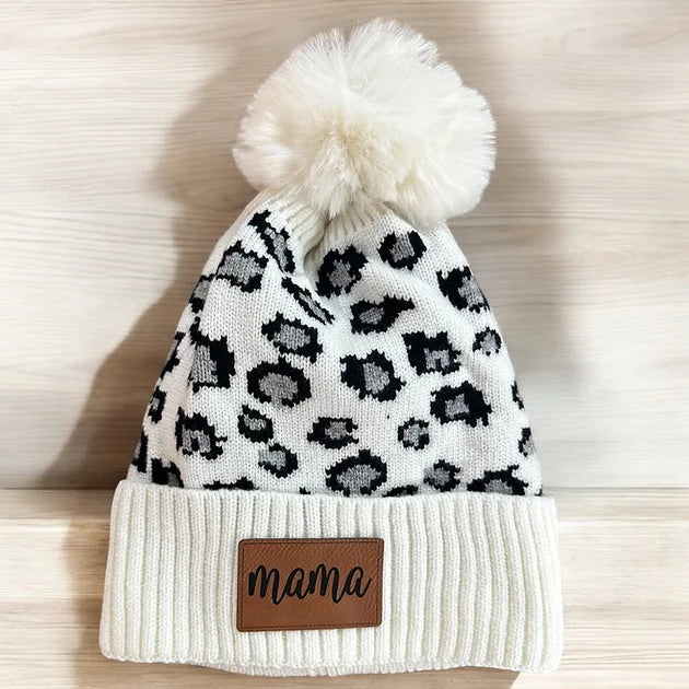 Leopard name beanies