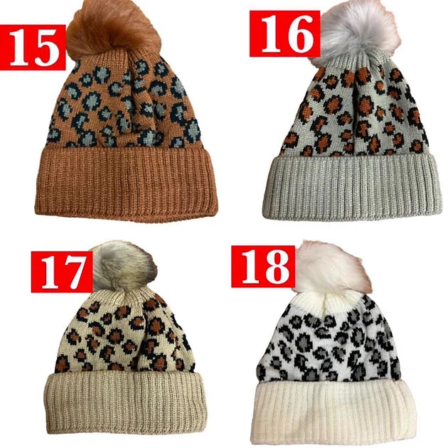 Leopard name beanies